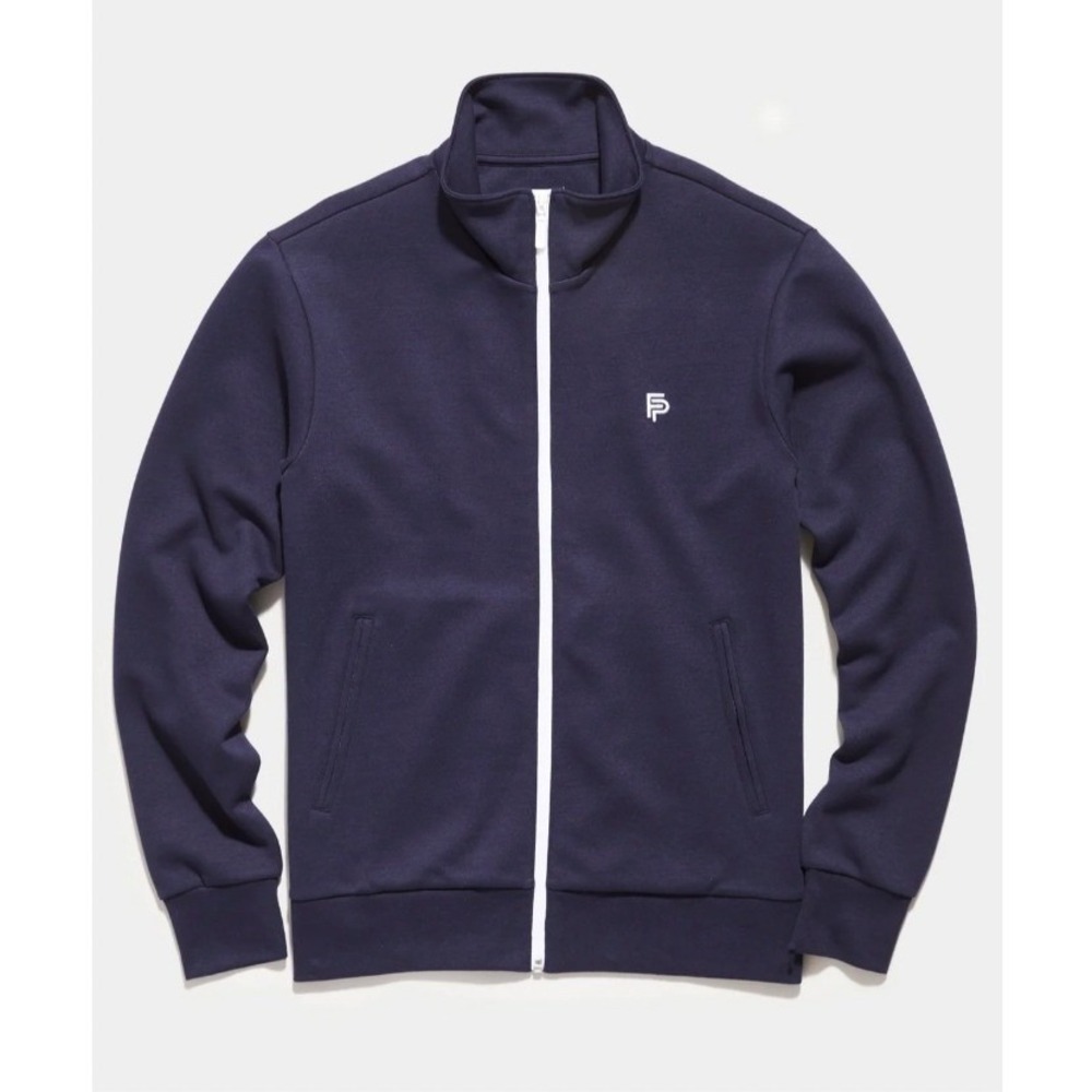 NEW Flint Park Mens Court Tennis Full Zip Jacket Embroidered Logo Size Large